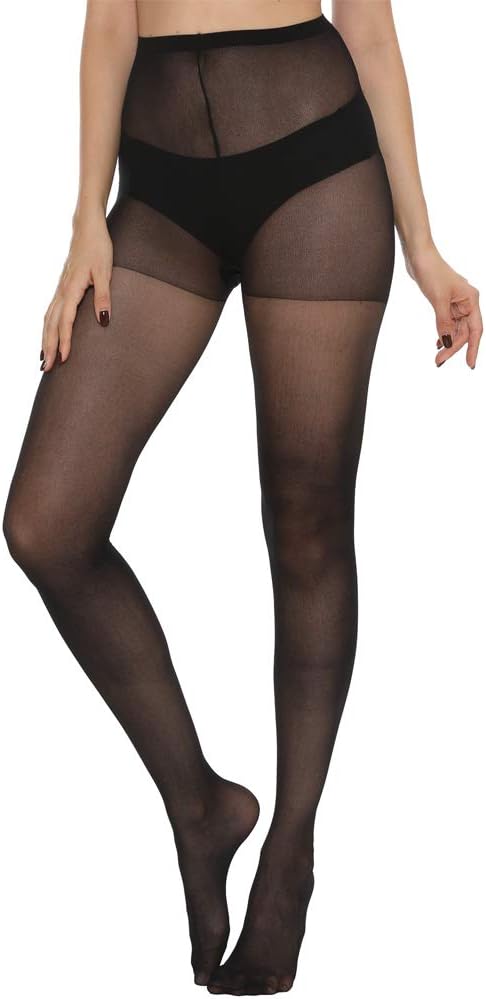 WiliW 6 Pairs Pantyhose for Women 20 Denier