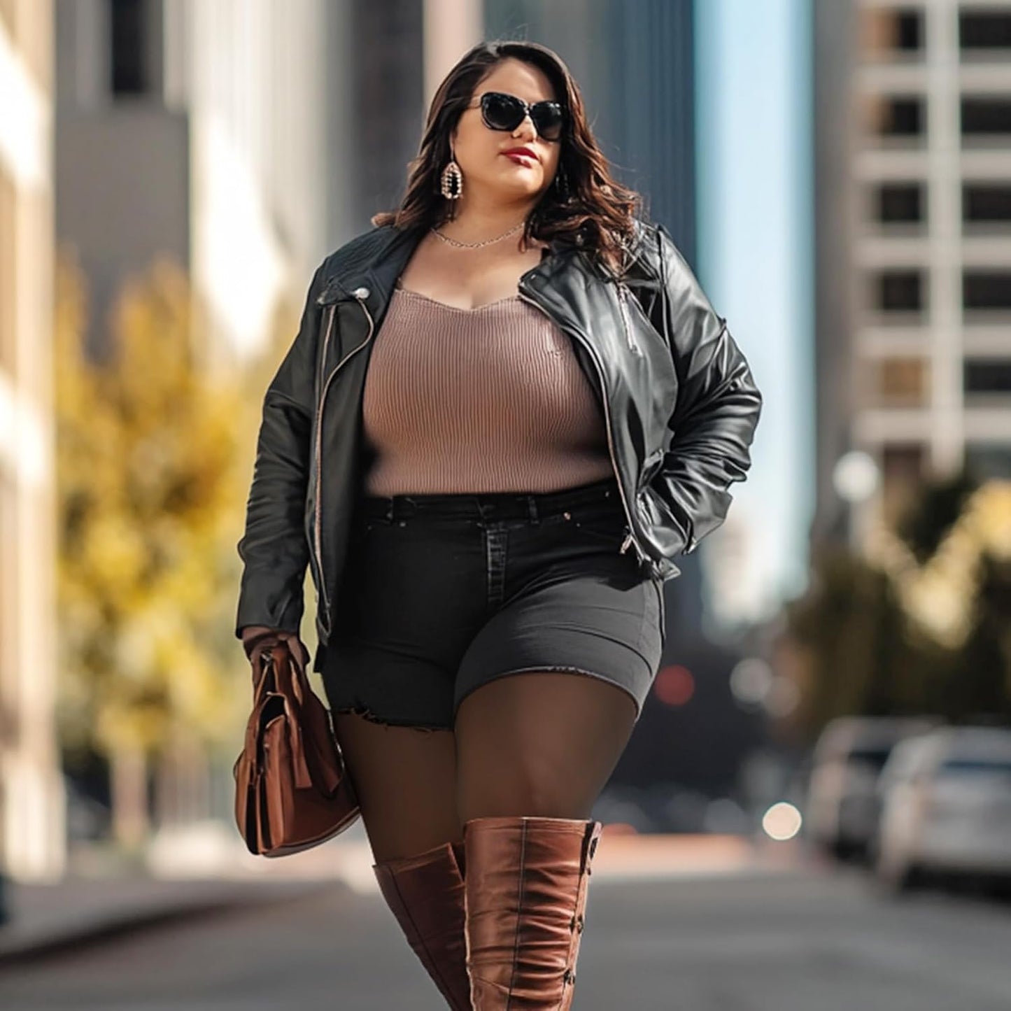 2Pairs Suspender Pantyhose for Women Plus Size(Natural+Black 3XL)