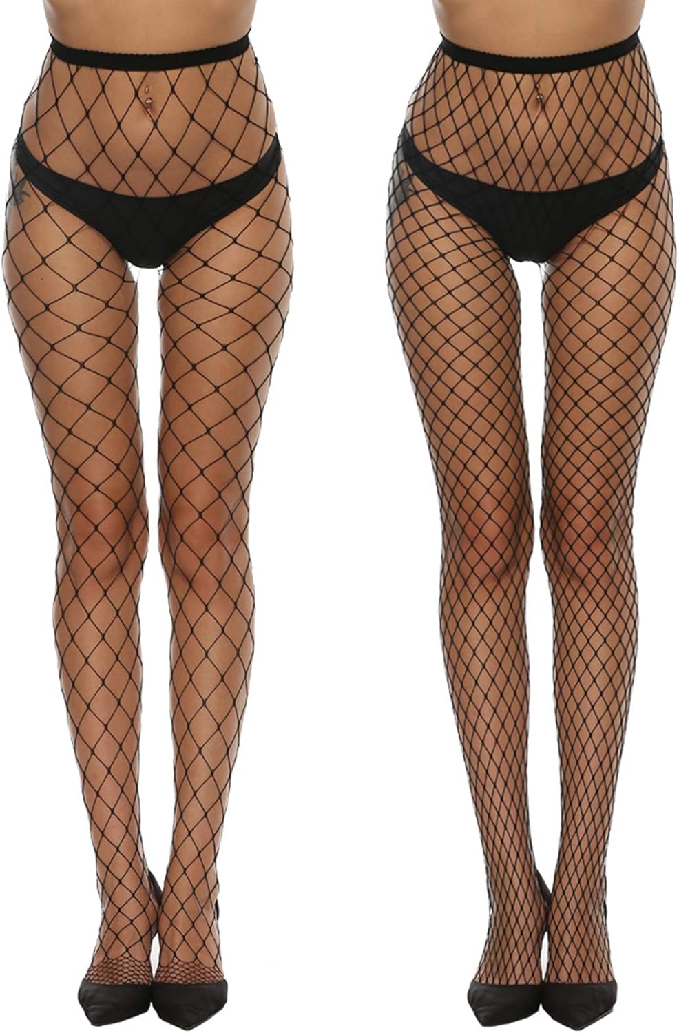 WiliW High Waist Fishnet Stockings Classic Fishnet Tights