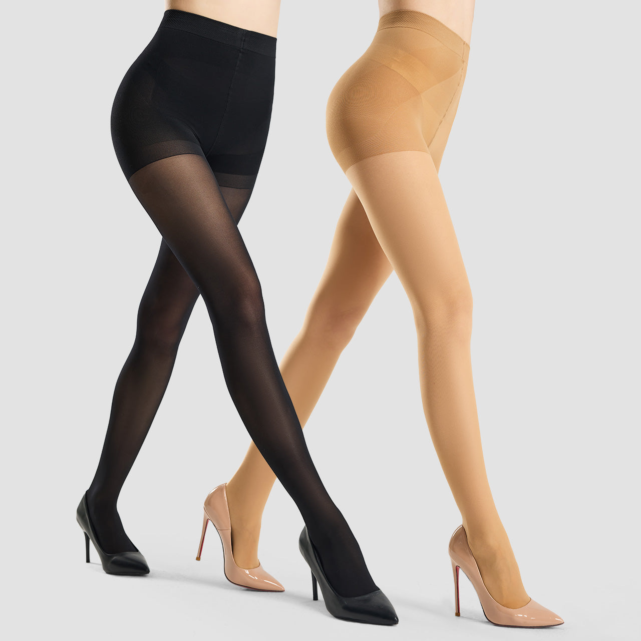 WiliW 2 Pairs 10D Ultra Sheer Tights for Women
