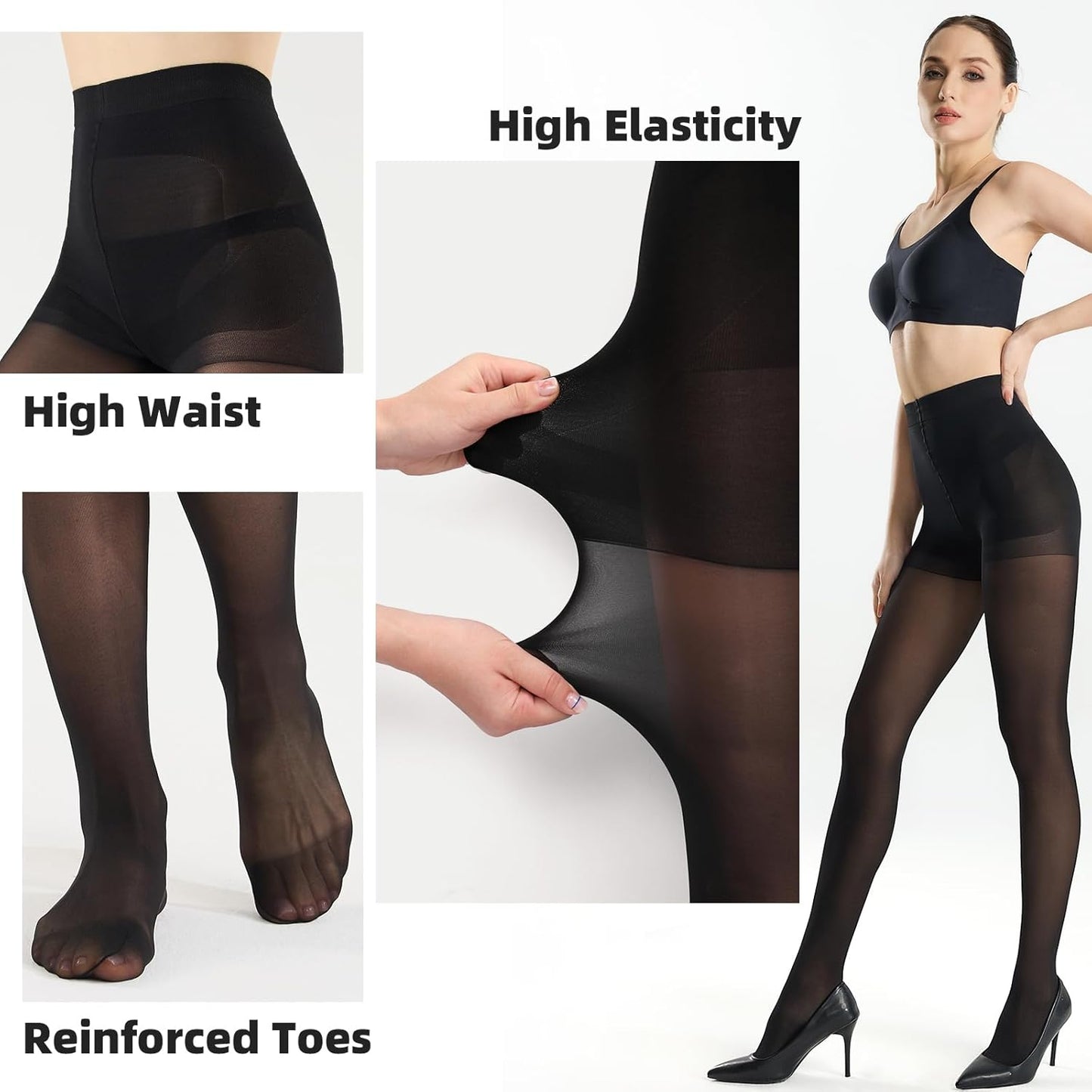 2 Pairs Ultra Strong Pantyhose for Women