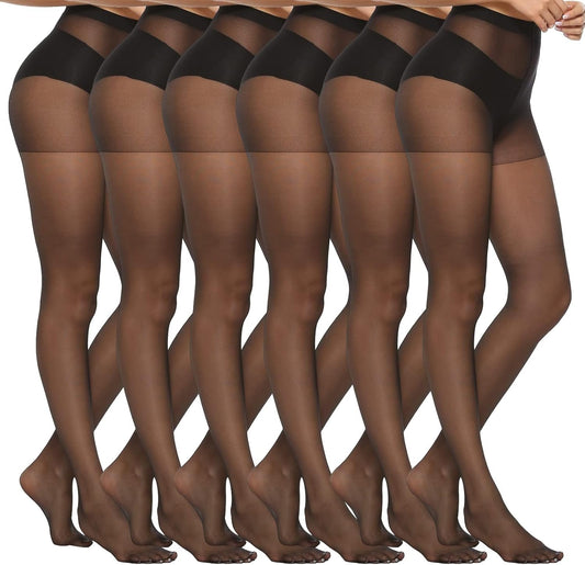 WiliW  6 Pairs 20D Women's Sheer Tights