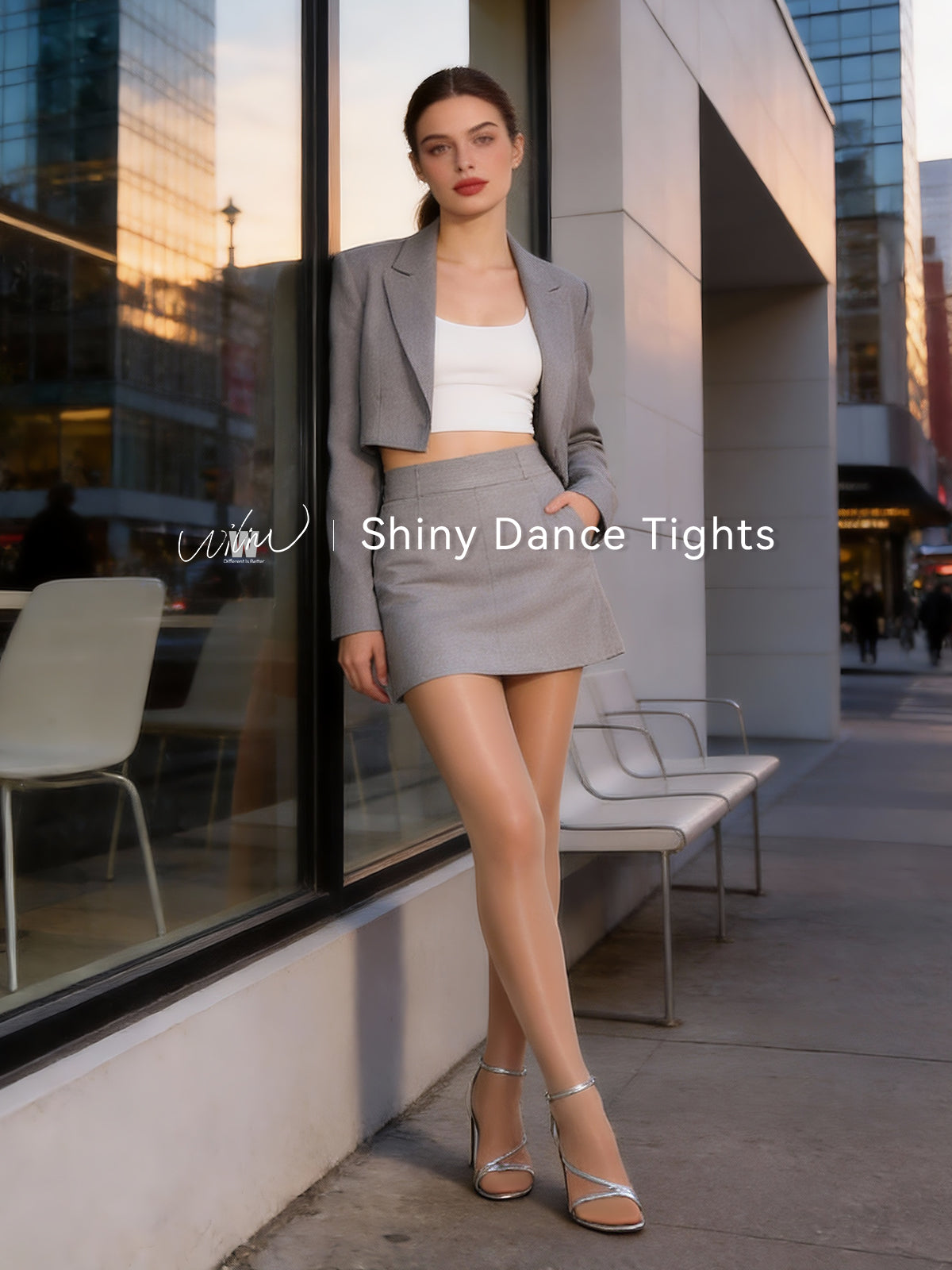 WillW 2 Pairs Shiny Pantyhose for Women High Waist Silk Oil