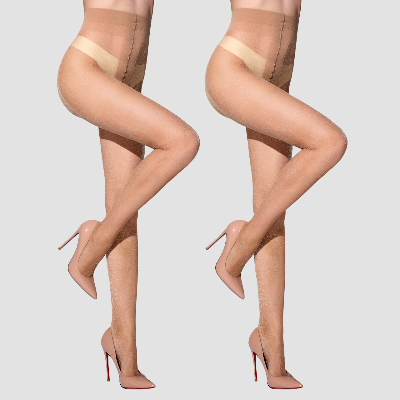 WiliW 2 Pairs Glitter Sheer Tights for Women
