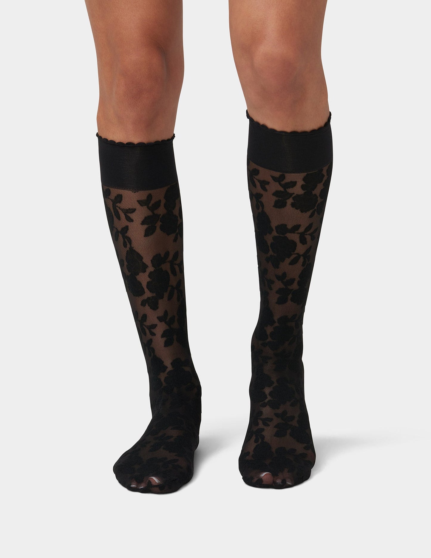 Floral Lace Knee High